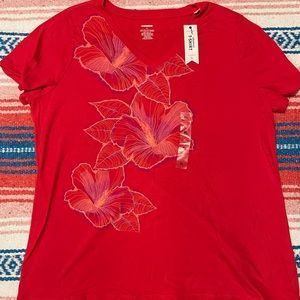 Women’s misses Sonoma XL top, red, brand new with tags.